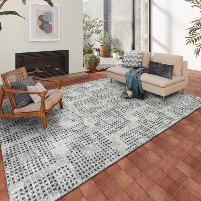 Dalyn Delano DA1 Pewter Area Rug 3 ft. X 5 ft. Rectangle