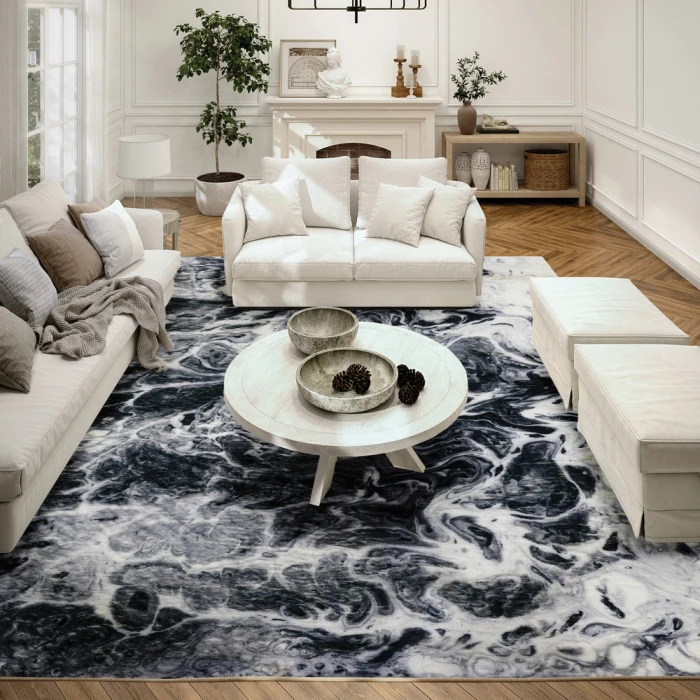 Dalyn Kikiamo KK14 Marble Area Rug 8 ft. X 8 ft. Round