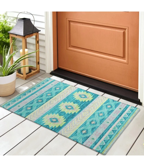 Dalyn Phoenix PH3 Teal Area Rug 1 ft. 8 in. X 2 ft. 6 in. Rectangle