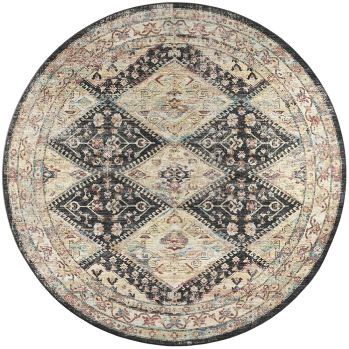 Dalyn Jericho JC9 Midnight Area Rug 4 ft. X 4 ft. Round