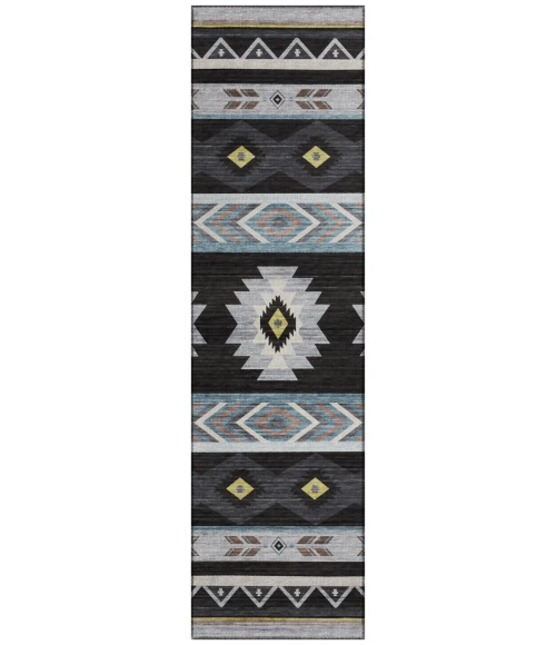 Dalyn Phoenix PH3 Black Area Rug 2 ft. 3 in. X 7 ft. 6 in. Runner