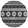 Dalyn Phoenix PH3 Black Area Rug 8 ft. X 8 ft. Round