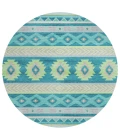Dalyn Phoenix PH3 Teal Area Rug 8 ft. X 8 ft. Round