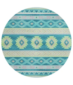 Dalyn Phoenix PH3 Teal Area Rug 8 ft. X 8 ft. Round