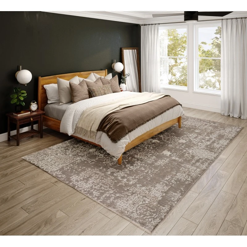 Dalyn Antalya AY3 Silver Area Rug 5 ft. 3 in. X 7 ft. 8 in. Rectangle