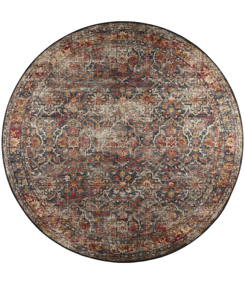 Dalyn Jericho JC3 Charcoal Area Rug 10 ft. X 10 ft. Round