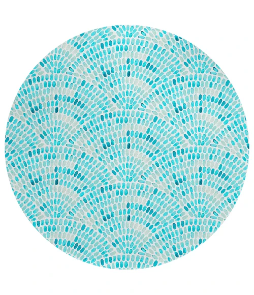 Dalyn Seabreeze SZ6 Teal Area Rug 8 ft. X 8 ft. Round