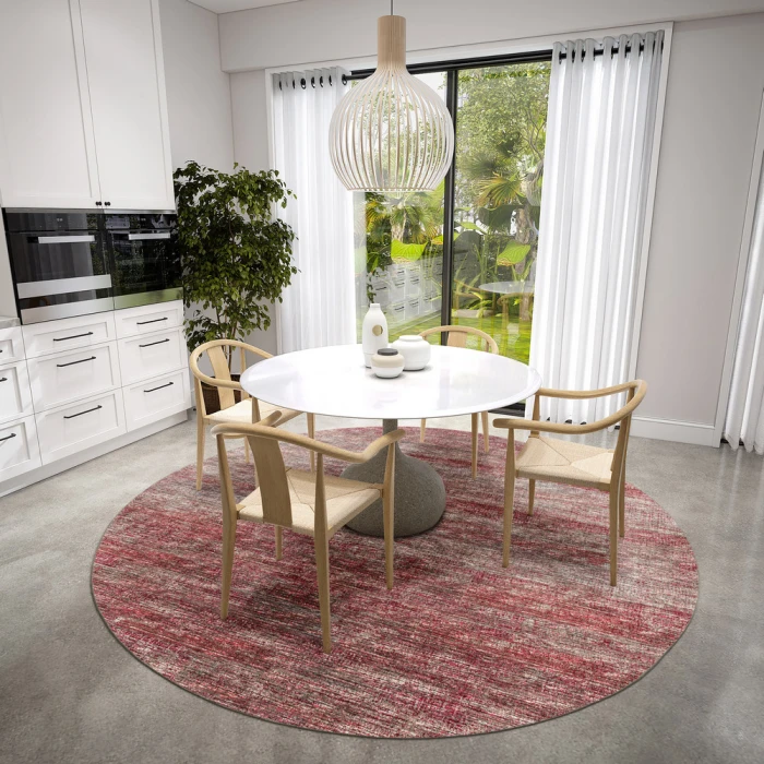 Dalyn Ciara CR1 Merlot Area Rug 6 ft. X 6 ft. Round