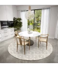 Dalyn Delano DA1 Ivory Area Rug 4 ft. X 4 ft. Round
