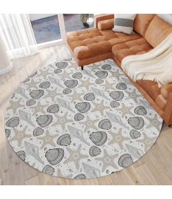 Dalyn Seabreeze SZ4 Silver Area Rug 8 ft. X 8 ft. Round