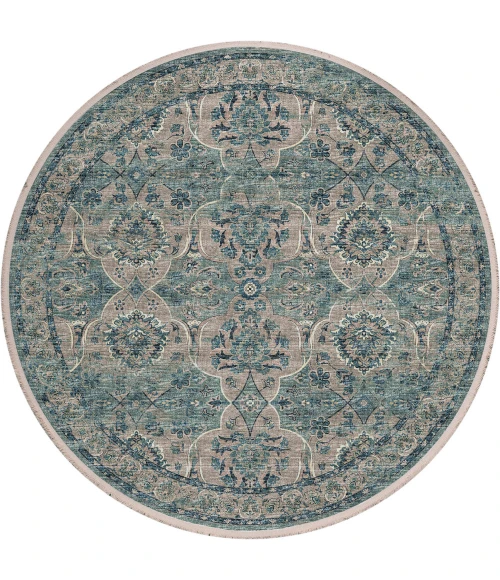 Dalyn Marbella MB5 Mineral Blue Area Rug 4 ft. X 4 ft. Round