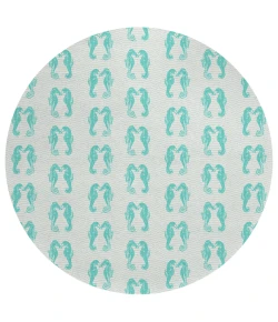 Dalyn Seabreeze SZ15 Teal Area Rug 8 ft. X 8 ft. Round
