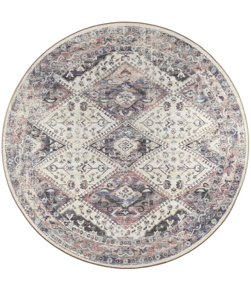 Dalyn Jericho JC9 Pearl Area Rug 4 ft. X 4 ft. Round