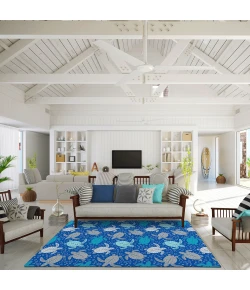 Dalyn Seabreeze SZ13 Navy Area Rug 5 ft. X 7 ft. 6 in. Rectangle