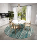Dalyn Amador AA1 Teal Area Rug 4 ft. X 4 ft. Round