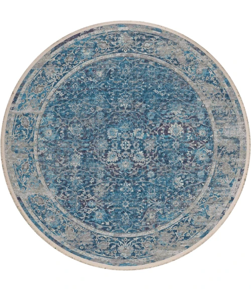 Dalyn Marbella MB2 Navy Area Rug 4 ft. X 4 ft. Round