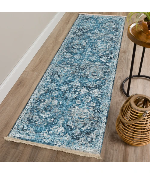 Dalyn Marbella MB4 Navy Area Rug 2 ft. 3 in. X 12 ft. Runner