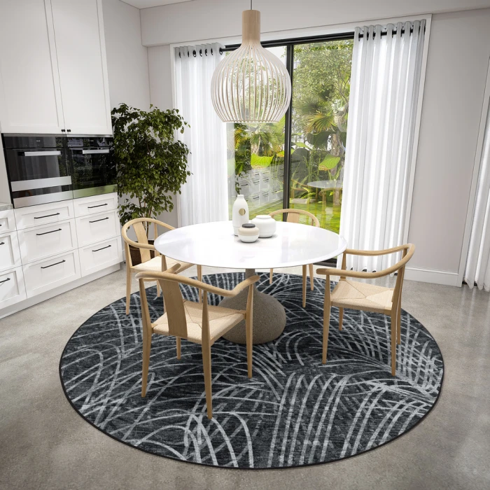 Dalyn Winslow WL2 Midnight Area Rug 4 ft. X 4 ft. Round