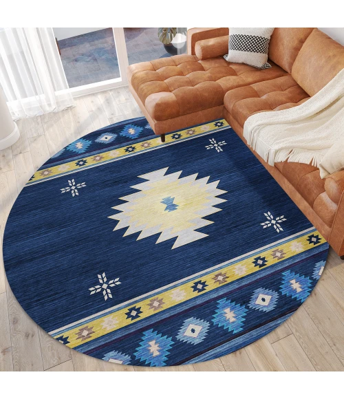 Dalyn Phoenix PH4 Navy Area Rug 8 ft. X 8 ft. Round
