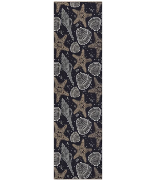 Dalyn Seabreeze SZ4 Black Area Rug 2 ft. 3 in. X 7 ft. 6 in. Runner