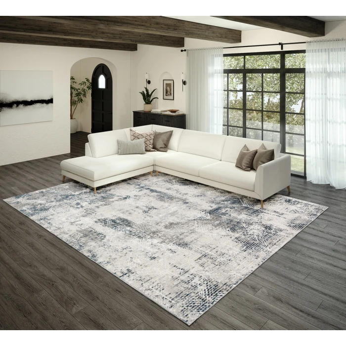Dalyn Rhodes RR1 Grey Area Rug 3 ft. 2 in. X 5 ft. 1 in. Rectangle