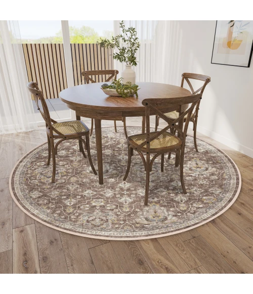 Dalyn Marbella MB4 Mocha Area Rug 10 ft. X 10 ft. Round