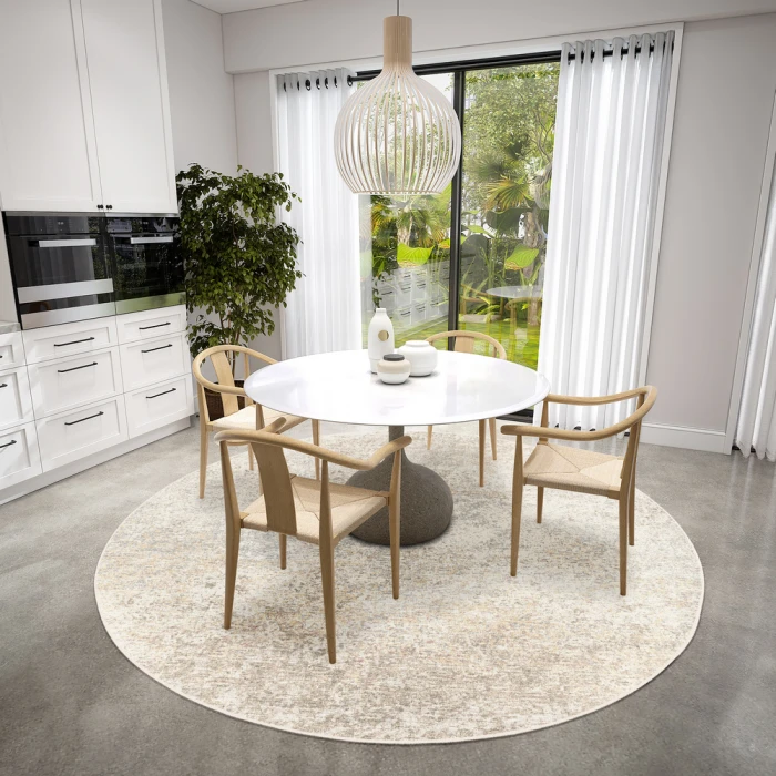 Dalyn Winslow WL3 Khaki Area Rug 4 ft. X 4 ft. Round