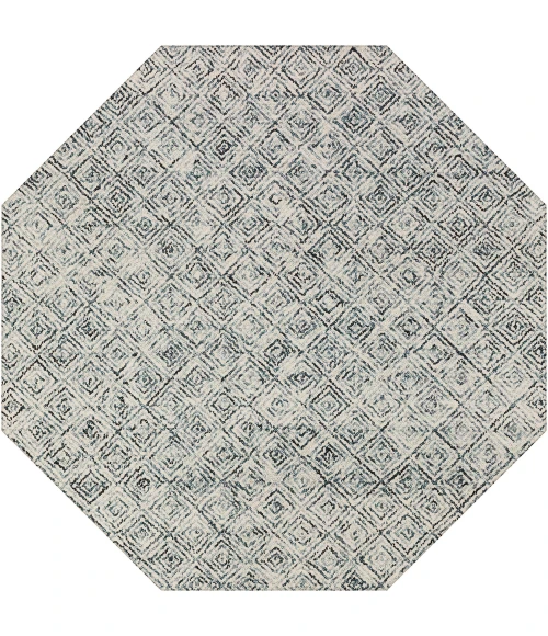 Dalyn Zoe ZZ1 Charcoal Area Rug 6 ft. X 6 ft. Octagon
