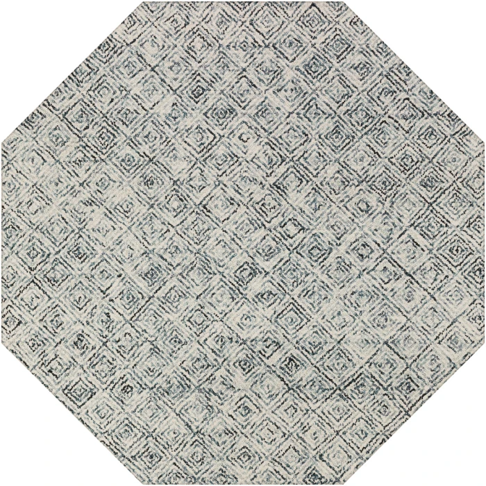 Dalyn Zoe ZZ1 Charcoal Area Rug 6 ft. X 6 ft. Octagon