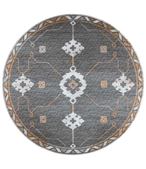 Dalyn Sedona SN16 Charcoal Area Rug 4 ft. X 4 ft. Round