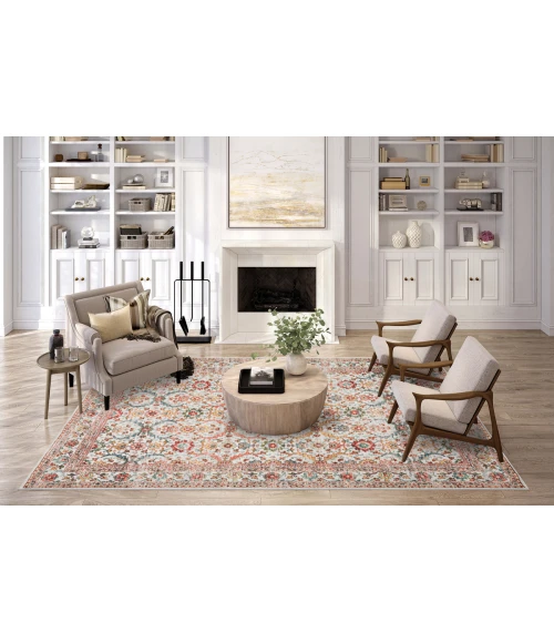 Dalyn Jericho JC1 Ivory Area Rug 6 ft. X 6 ft. Round