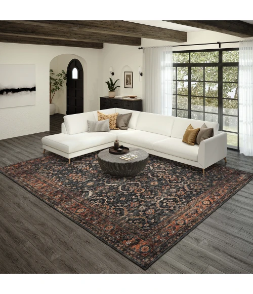 Dalyn Jericho JC1 Charcoal Area Rug 6 ft. X 6 ft. Round