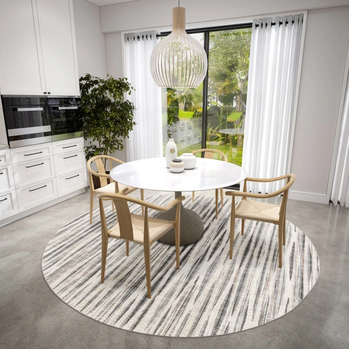 Dalyn Amador AA1 Ivory Area Rug 4 ft. X 4 ft. Round