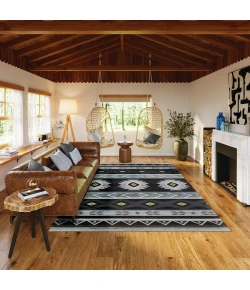 Dalyn Phoenix PH3 Black Area Rug 9 ft. X 12 ft. Rectangle