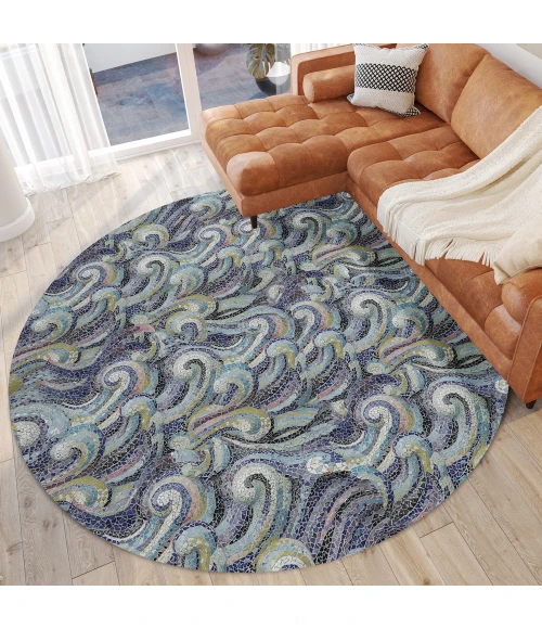 Dalyn Seabreeze SZ14 Ink Area Rug 8 ft. X 8 ft. Round