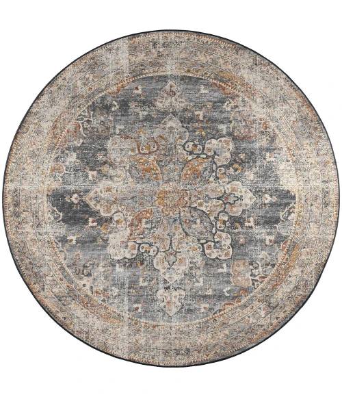 Dalyn Jericho JC6 Charcoal Area Rug 4 ft. X 4 ft. Round