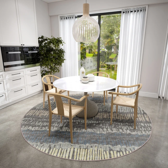 Dalyn Winslow WL4 Charcoal Area Rug 6 ft. X 6 ft. Round