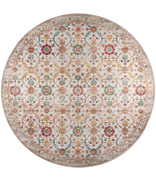 Dalyn Jericho JC1 Ivory Area Rug 6 ft. X 6 ft. Round