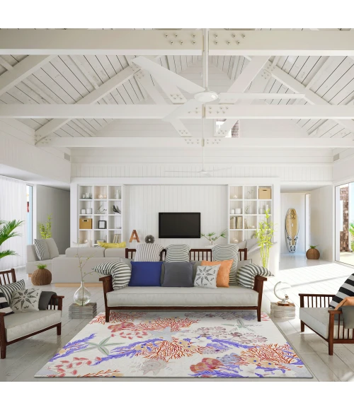 Dalyn Seabreeze SZ1 Ivory Area Rug 5 ft. X 7 ft. 6 in. Rectangle