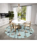 Dalyn Harbor HA8 Teal Area Rug 8 ft. X 8 ft. Round