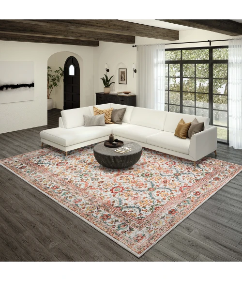 Dalyn Jericho JC1 Ivory Area Rug 6 ft. X 6 ft. Round