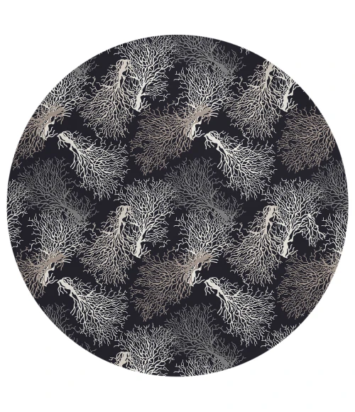 Dalyn Seabreeze SZ3 Black Area Rug 8 ft. X 8 ft. Round