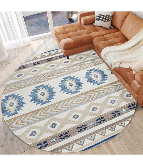 Dalyn Phoenix PH3 Ivory Area Rug 8 ft. X 8 ft. Round