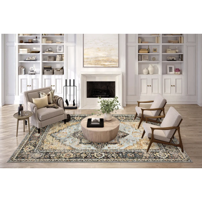 Dalyn Jericho JC2 Pewter Area Rug 8 ft. X 8 ft. Round