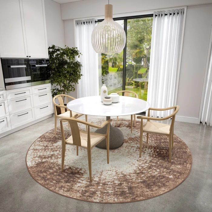 Dalyn Winslow WL1 Chocolate Area Rug 4 ft. X 4 ft. Round