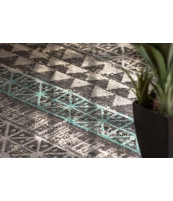 Dynamic Rugs ORACLE Grey/Blue 2142 8ft. x 11ft. Rect. Rug