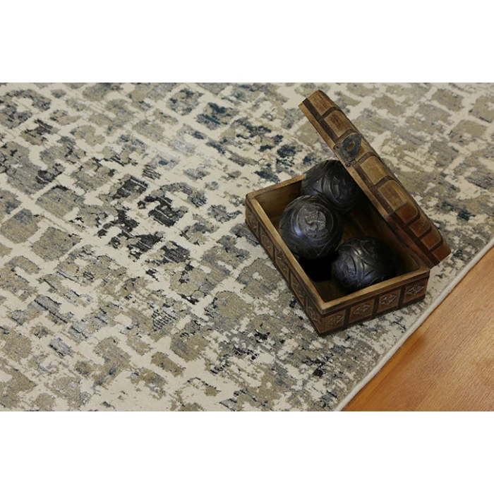 Dynamic Rugs ASTORIA Cream/Grey 3374 4ft. x 5ft. 7in. Rect. Rug