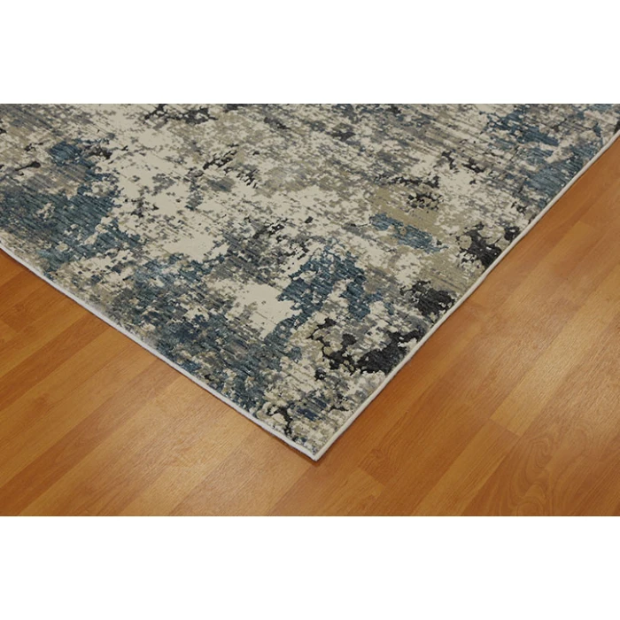 Dynamic Rugs ASTORIA Cream/Blue 3377 4ft. x 5ft. 7in. Rect. Rug