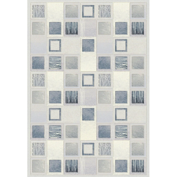 Dynamic Rugs ECLIPSE Cream/Blue 66311 7ft. 10in. x 10ft. 10in. Rect. Rug