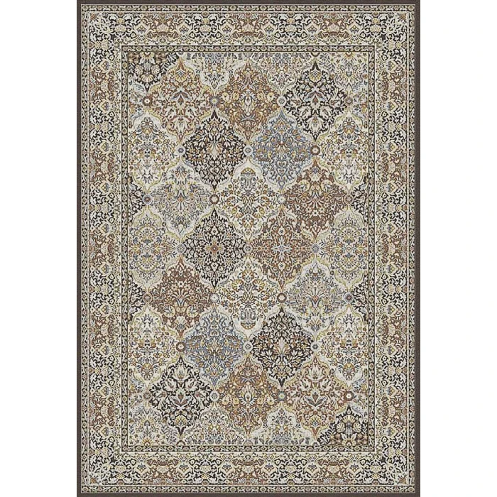 Dynamic Rugs ANCIENT GARDEN Brown/Blue 57008 7ft. 10in. x 10ft. 10in. Rect. Rug